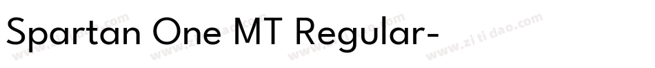Spartan One MT Regular字体转换